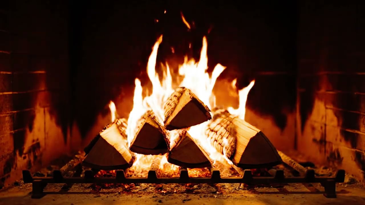 4K Fireplace – Cozy Crackling Fire Sounds for Sleep, Relax & Study