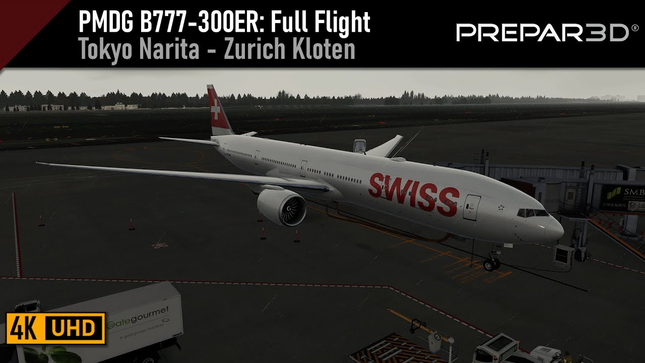Prepar3D v5.4 | PMDG B777-300ER | Tokyo Narita (RJAA) - Zurich Kloten (LSZH)