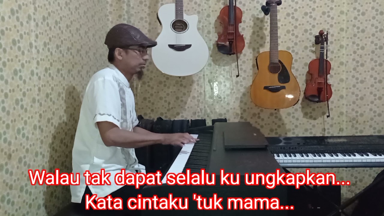 Lagu Cinta Untuk Mama - Kenny (karaoke+lirik) Do= C mayor. Live piano karaoke version