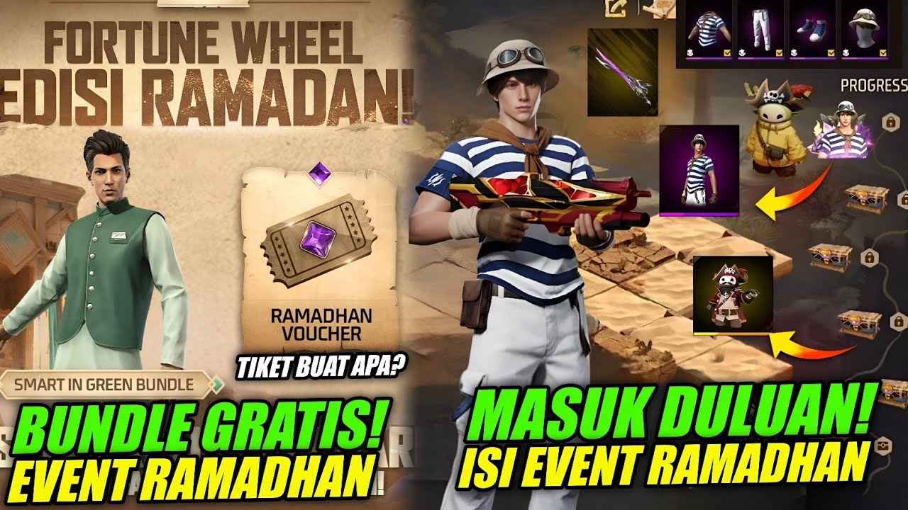 MASUK DULUAN!? WEP EVENT RAMADHAN FF 2026 + BUNDLE GRATIS & FORTUNE WHEEL RAMADHAN - Free Fire