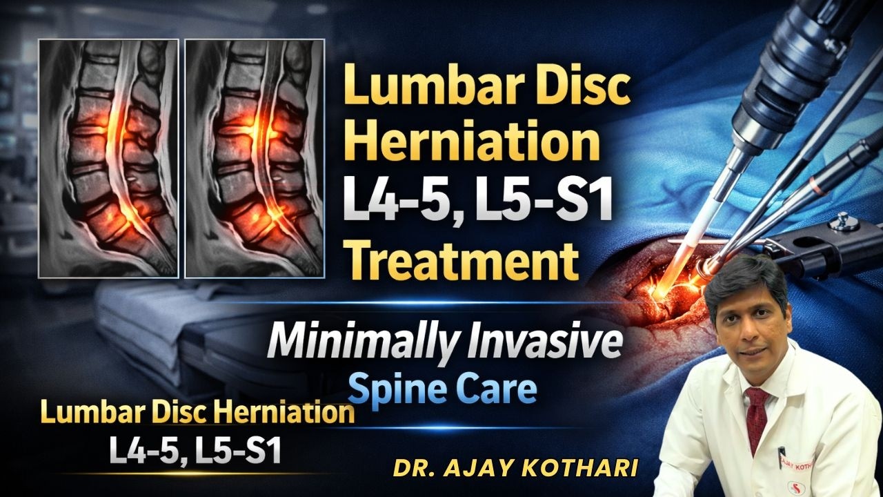 Lumbar disc herniation L4-5, L5-S1 treatment.Minimally Invasive Spine Care #spine #hospital #pune 