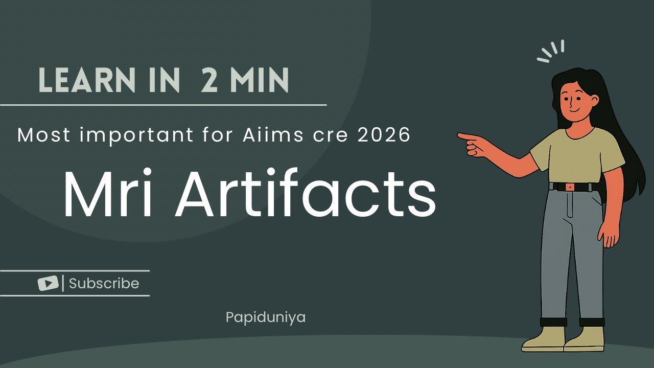 mri artifacts radiology |aliasing artifact |most important mcq|Aiims cre bsf radiogrpaher exam 2026 