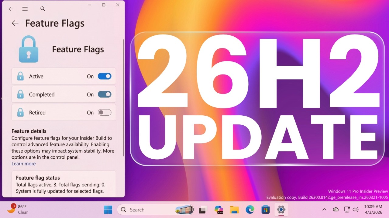 NEW Windows 11 26H2 Just REPLACED ViveTool?! 😳 Feature Flags EXPOSED (Build 26300.8155 Dev)