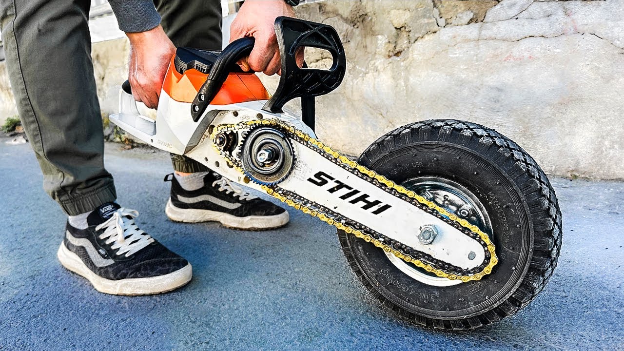 Chainsaw Motorcycle Build! Garage DIY Project.