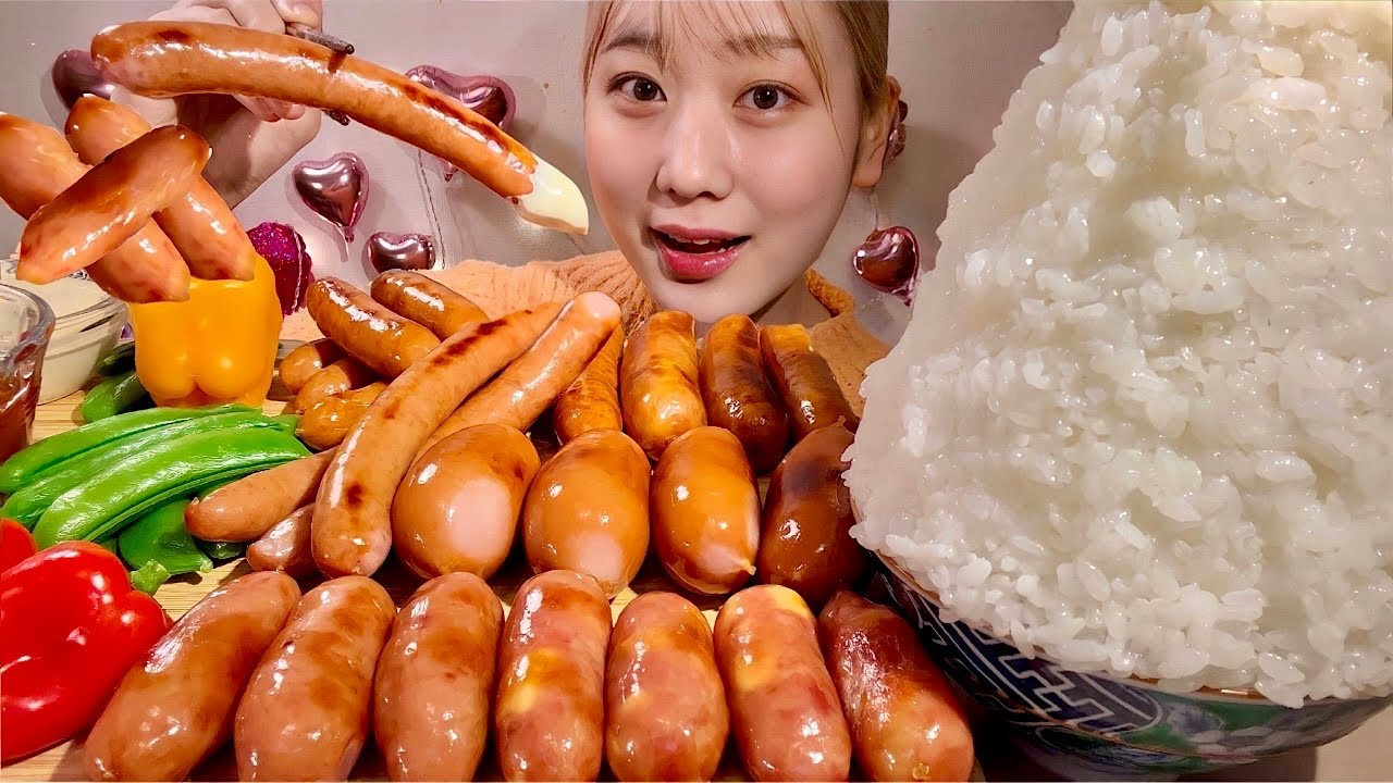 ASMR различные колбасы【русские субтитры】【Mukbang/ Eating Sounds】