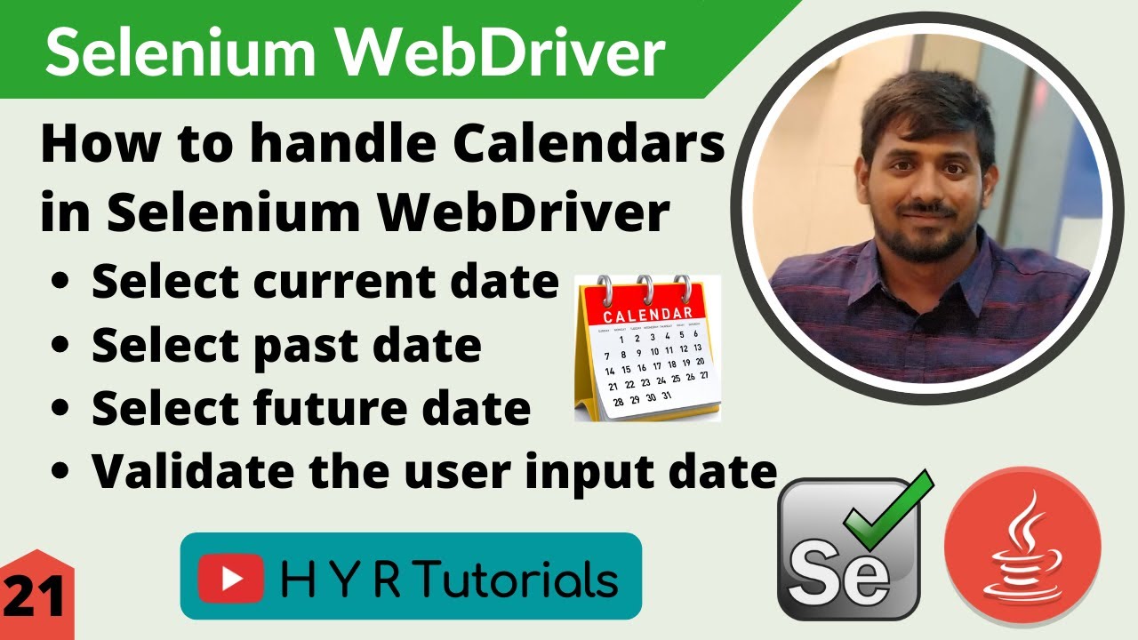 How to handle Calendars using Selenium WebDriver | Selenium |