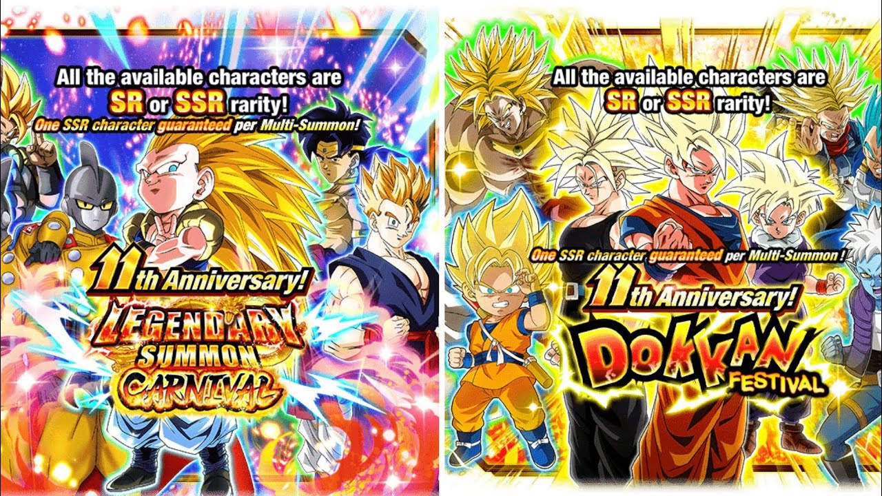 11TH ANNIVERSARY DF & LSC - DBZ DOKKAN BATTLE - TICKET SUMMON ITA 