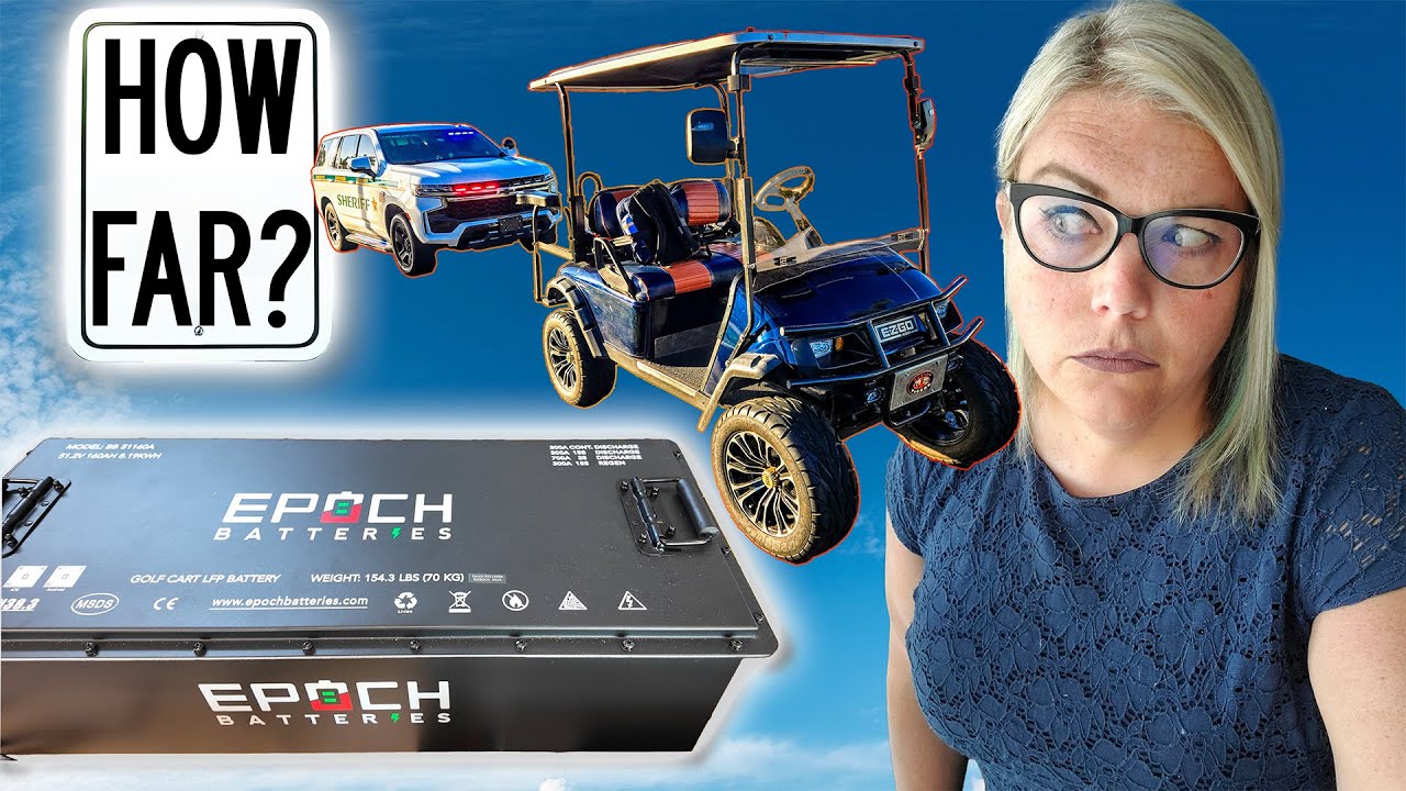 Longest Range I've Ever Seen: Epoch 160Ah LifePo4 Lithium Golf Cart Battery Install