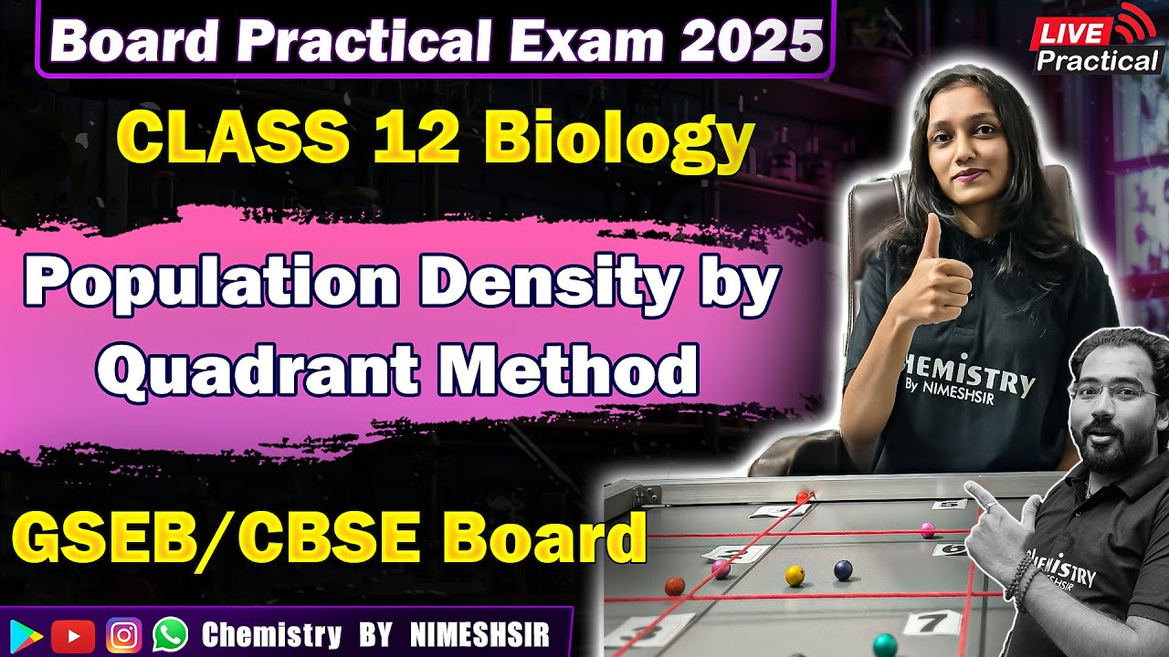 To Study Plant Population Density by Quadrant Method | Board Practical Exam 2025