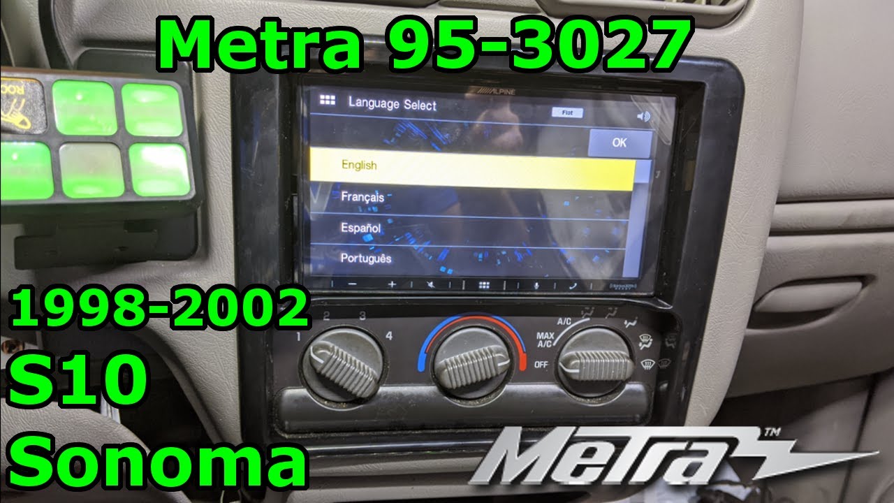 1998-2002 S10 Blazer Sonoma | Установка на 2 DIN | Metra 95-3027 | Alpine ILX-W650