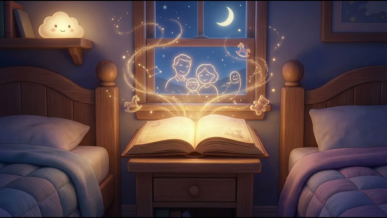 The Stories Stay 📖✨ | Gentle Family Lullaby for Kids | Soft Piano Sleep Music for Babies & Toddlers