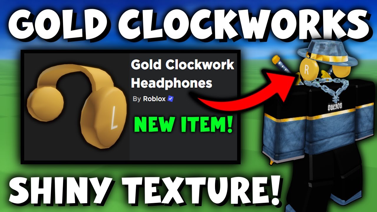 New Gold Clockwork Headphones on Roblox!