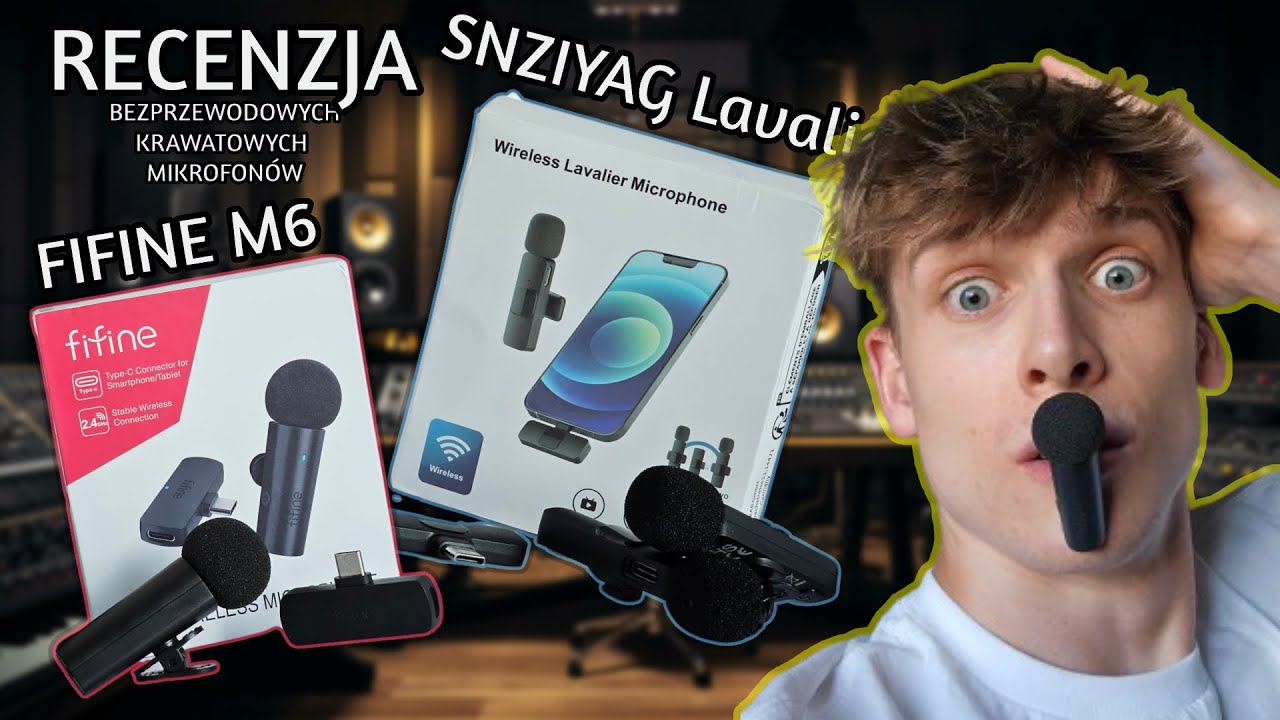POJEDYNEK BEZPRZEWODOWYCH KRAWATOWYCH MIKROFONÓW DO 36PLN!!! (Fifine M6 vs SNZIYAG Lavalier)