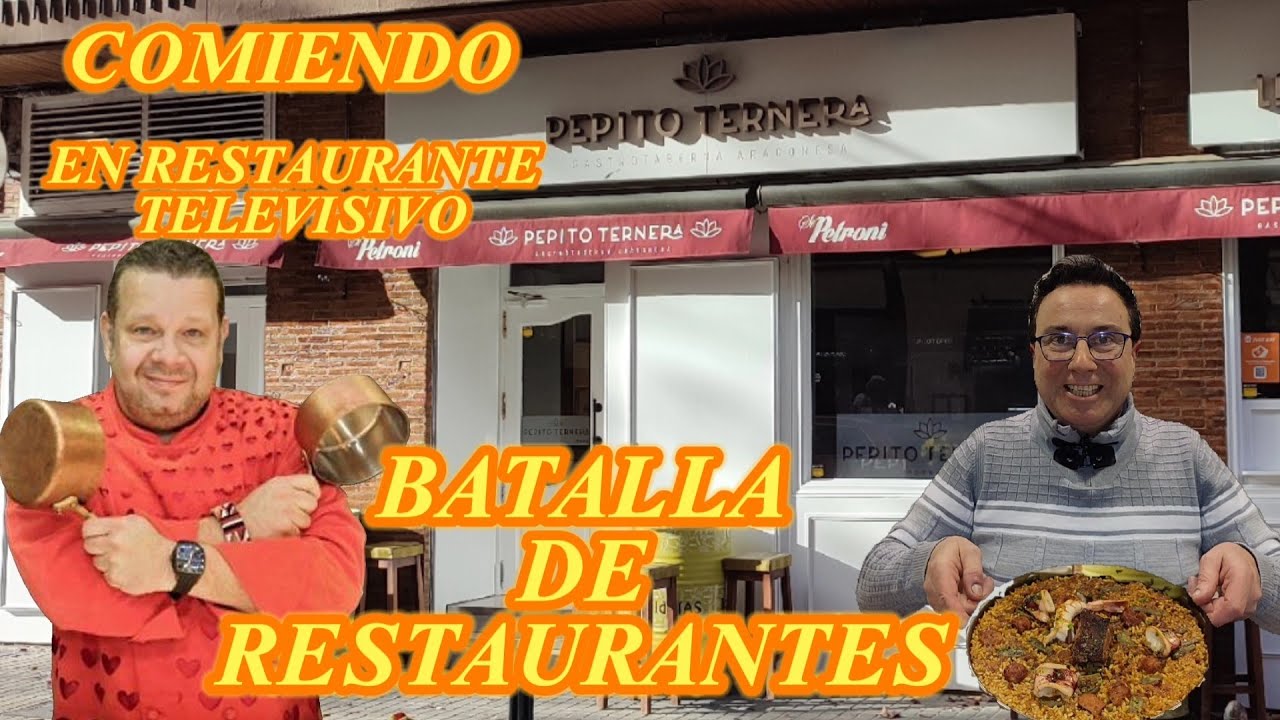 COMIENDO EN PEPITO TERNERA Del PROGRAMA TELEVISIVO ALBERTO CHICOTE BATALLA DE RESTAURANTES ZARAGOZA