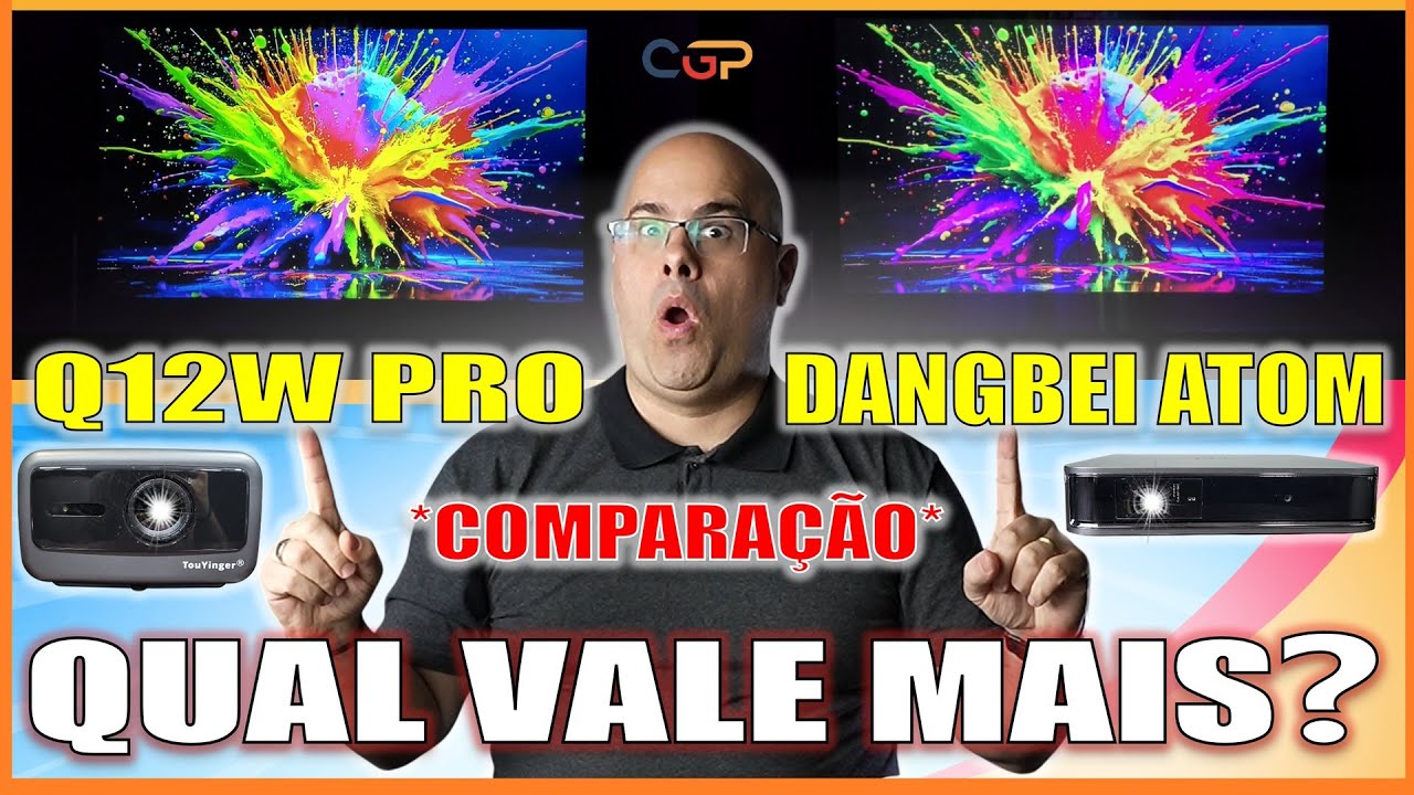 O QUE VALE MAIS LED OU LASER POTÊNCIA OU PRATICIDADE? TOUYINGER Q12W PRO VS DANGBEI ATOM! Geek476