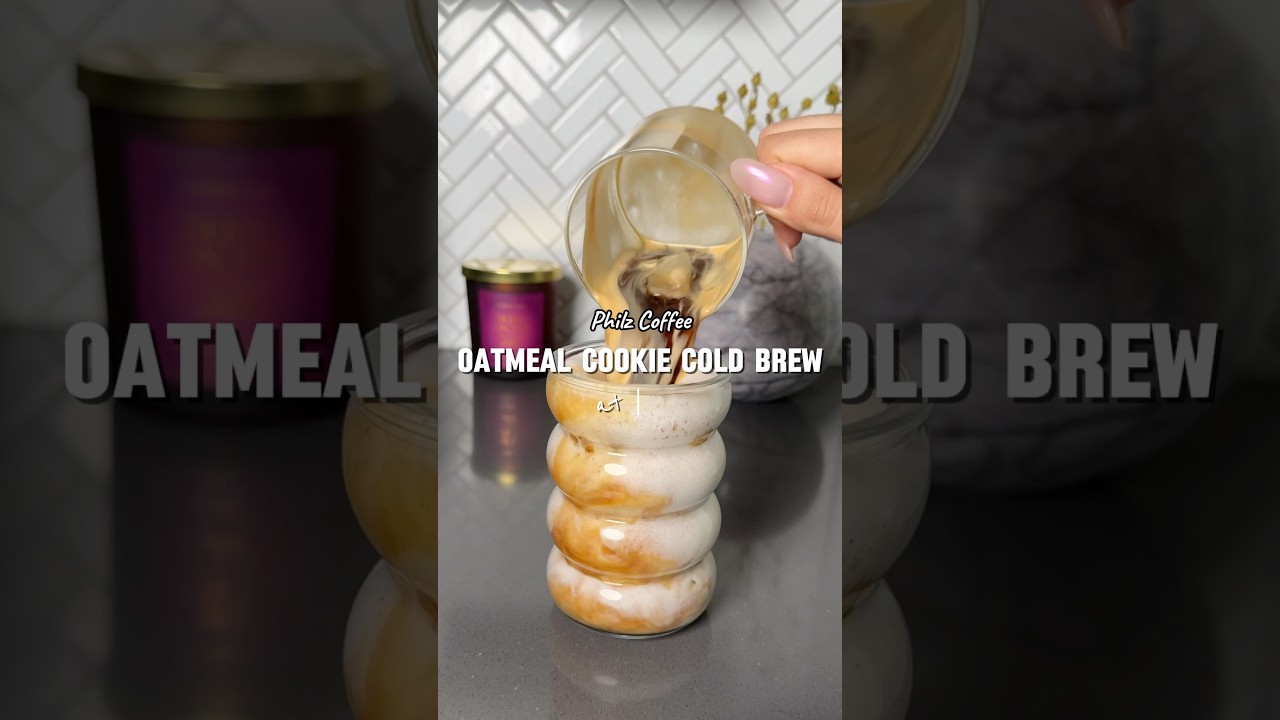 How-To Philz Coffee Oatmeal Cookie Cold Brew at home ☕🍪🤎 #coffeerecipe #coffeelover #falldrinks