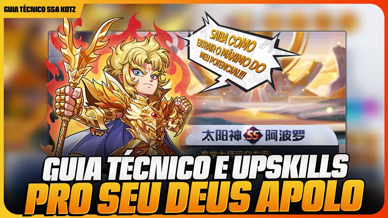 ☀️✍🏻 GUIA TÉCNICO E UPSKILLS DO DEUS APOLO - O QUE FAZ AS SUAS HABILIDADES DE FORMA DETALHADA! ✍🏻☀️