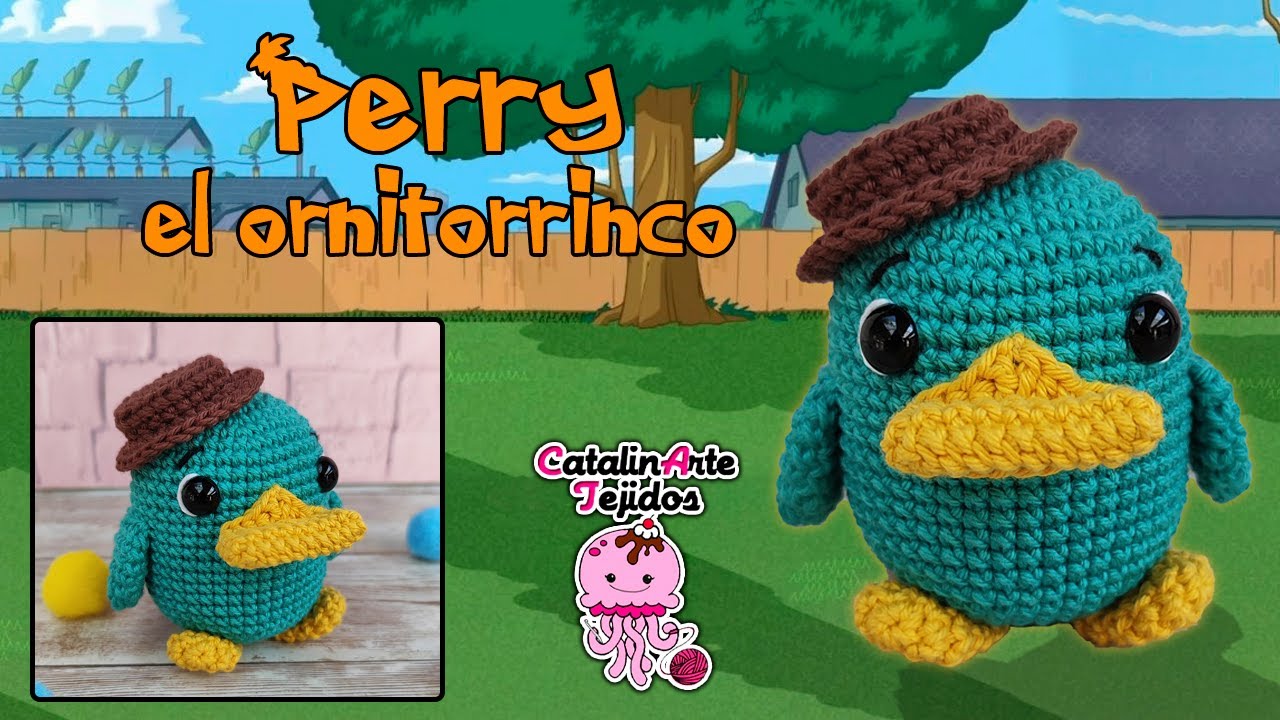 Perry el Ornitorrinco mini amigurumi | CatalinArte Tejidos
