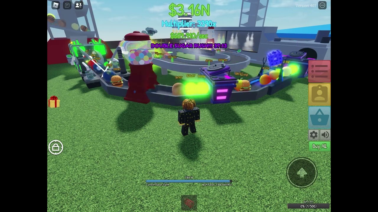 1500 rebirths after ascending😎 gumball factory tycoon🍭