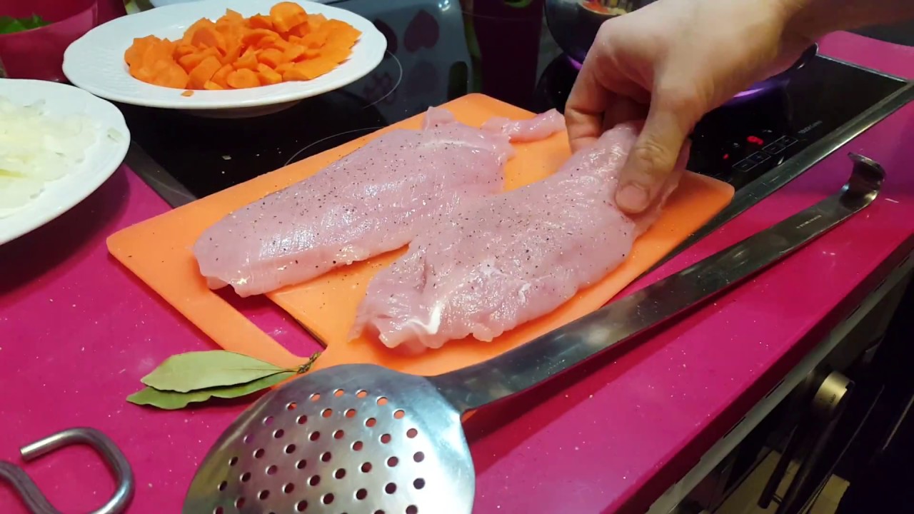 Como hacer pavo en salsa (parte 1)