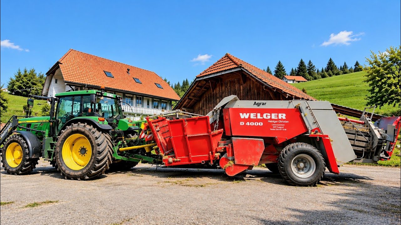 Stockpressen mit Welger D4000 Eigenbau | 2K24 das Hirschrudel... 🦌