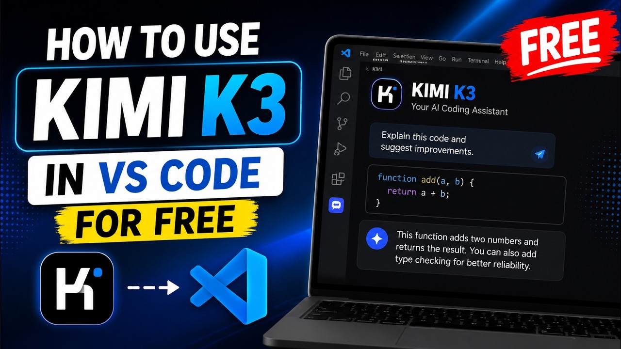 Как использовать Kimi K3 в VS Code | Бесплатное руководство по настройке безлимитного ИИ для кодинга