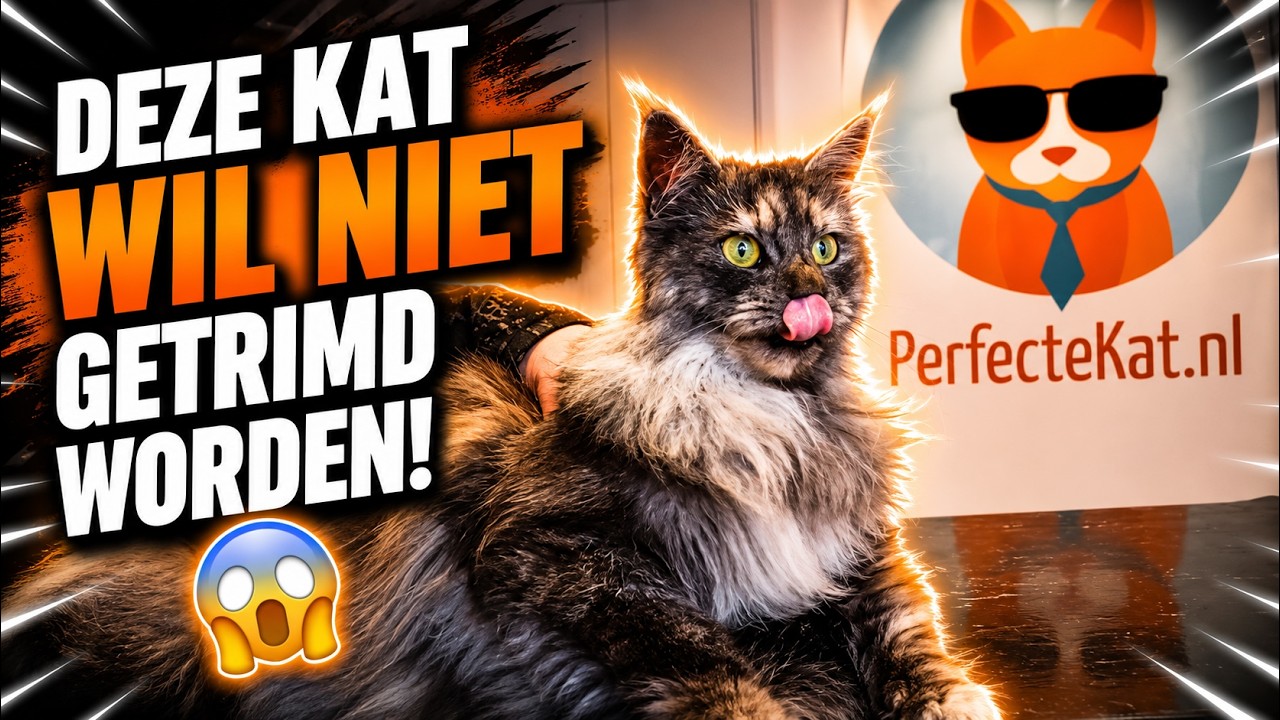 Hele DRUKKE Maine Coon TRIMMEN!
