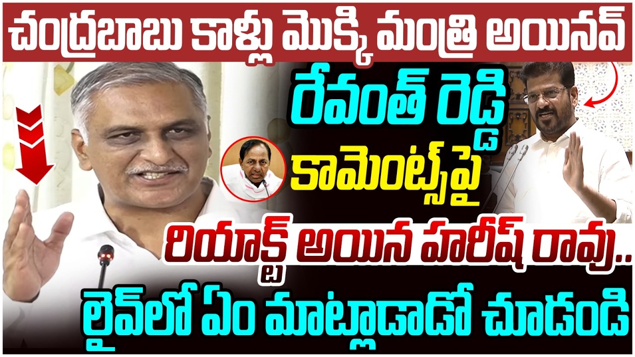 Harish Rao First Reaction on Revanth Reddy Comments | Chandrababu | Telangana Politics | Yuvagalam