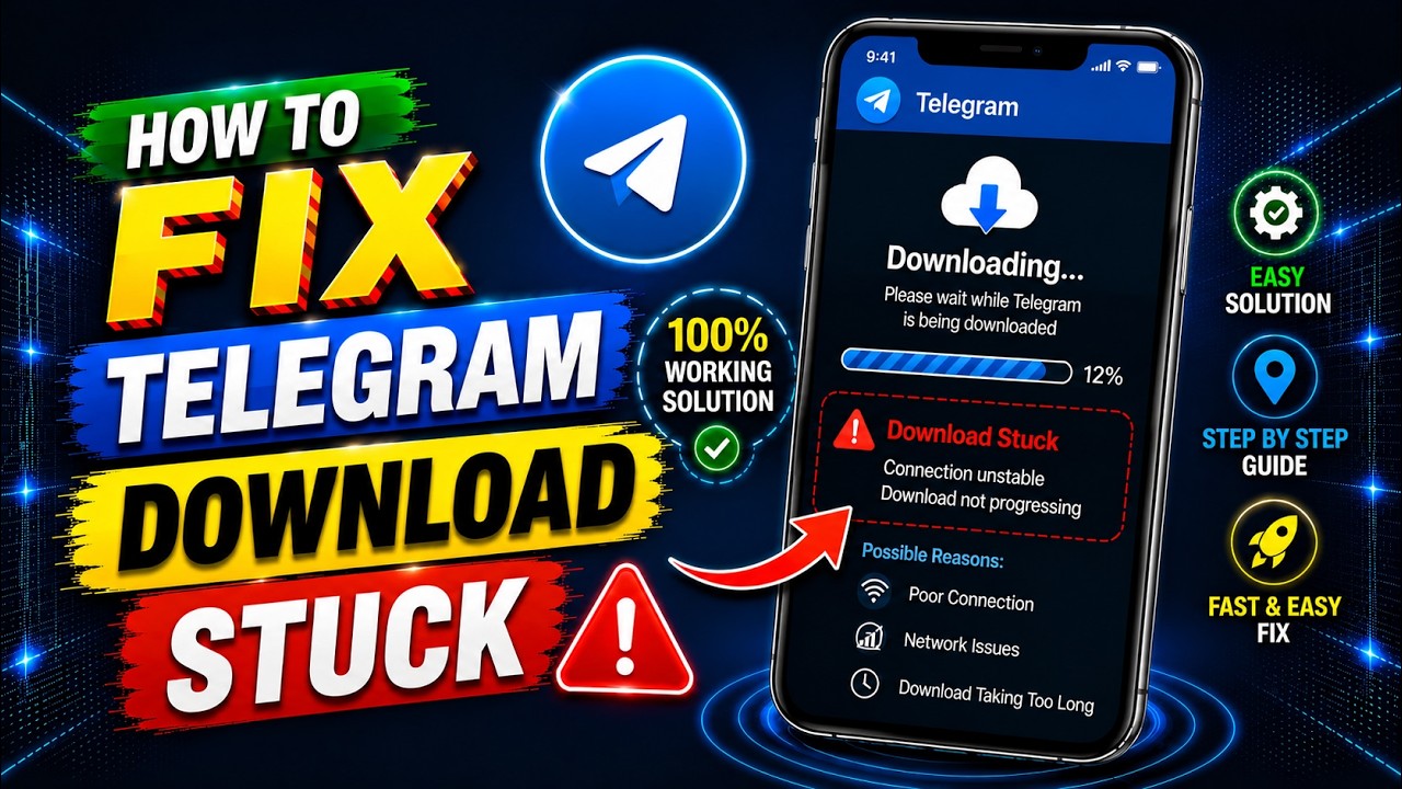 How To Fix Telegram Download Stuck (2026) | Telegram Download Not Working Fix