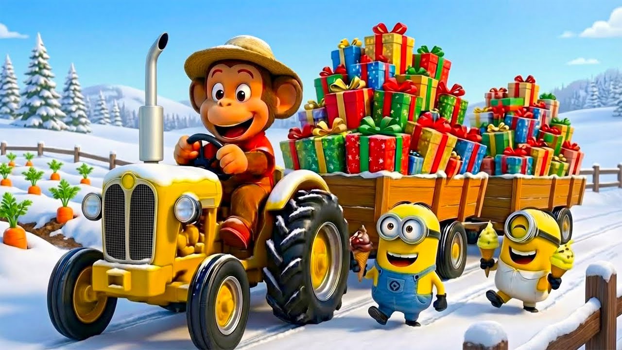Monkey Cartoon Funny: Monkeys and Minions Decorate Their Christmas Farm | MONKEY D FARM