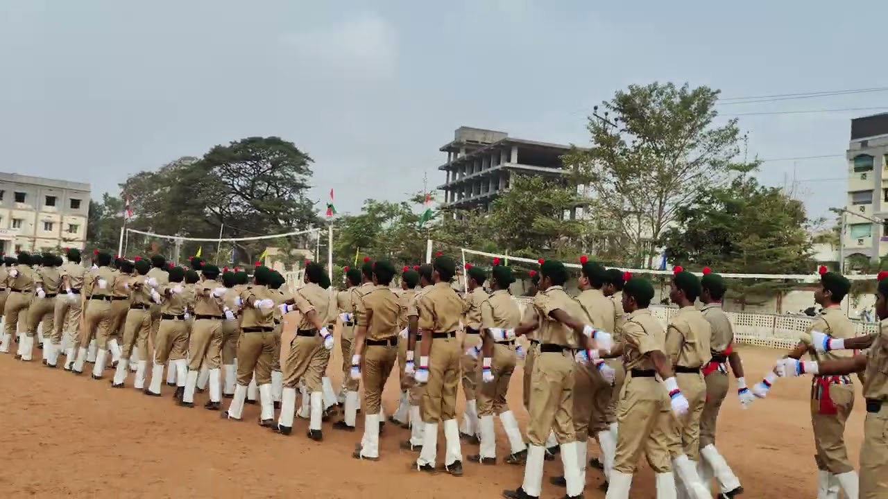 jan 26 🇮🇳 ripublicday sir cr reddy public school ncc parade