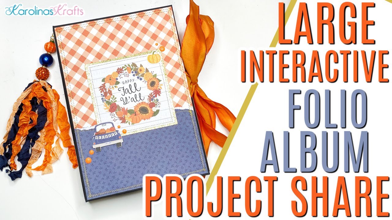 Trifold Folio using Fall Collection by Echo Park, Tri-fold Autumn Photo Album