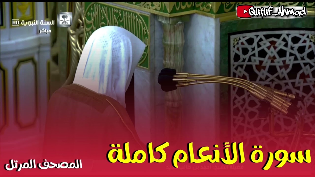 سورة الأنعام كاملة ، المصحف المرتل لفضيلة الشيخ أحمد بن طالب حفظه الله