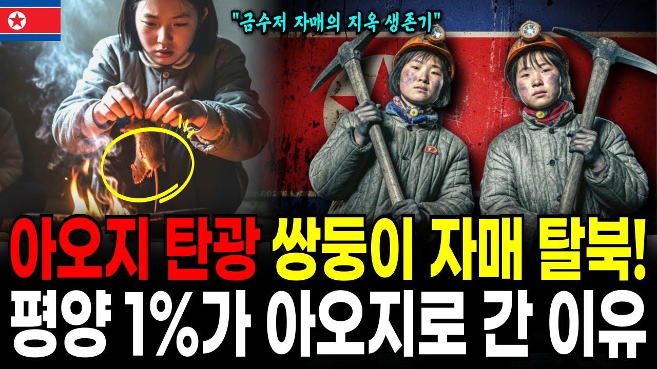 北 아오지 탄광 쌍둥이 자매 탈북! 평양 1% 금수저 자매가 아오지 지옥에서 살아남은 방법