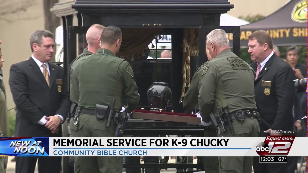VIDEO: Memorial service held for slain BCSO K-9 Chucky