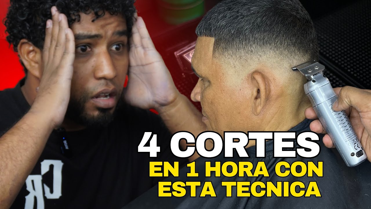 [TÉCNICA RAPIDA] 4 CORTES EN UNA HORA CON ESTA TÉCNICA  por Crazy Barber