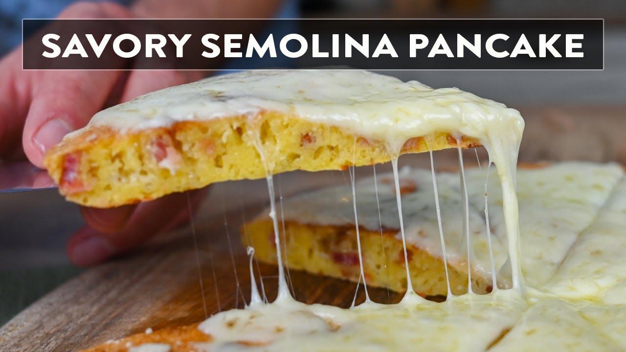 Savory Semolina Pancake - Stupid SIMPLE Breakfast