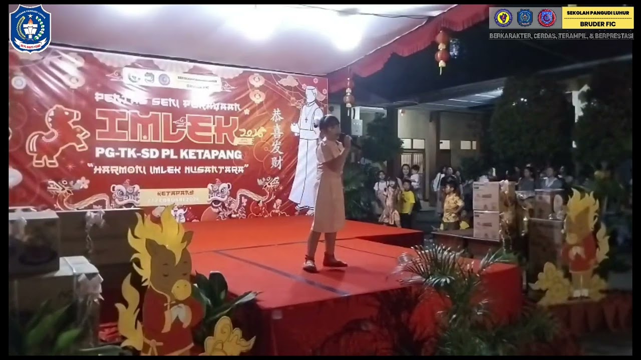 Imlek bersama PG-TK SD PL Ketapang-Solo Vokal Jesslyne Kimberly