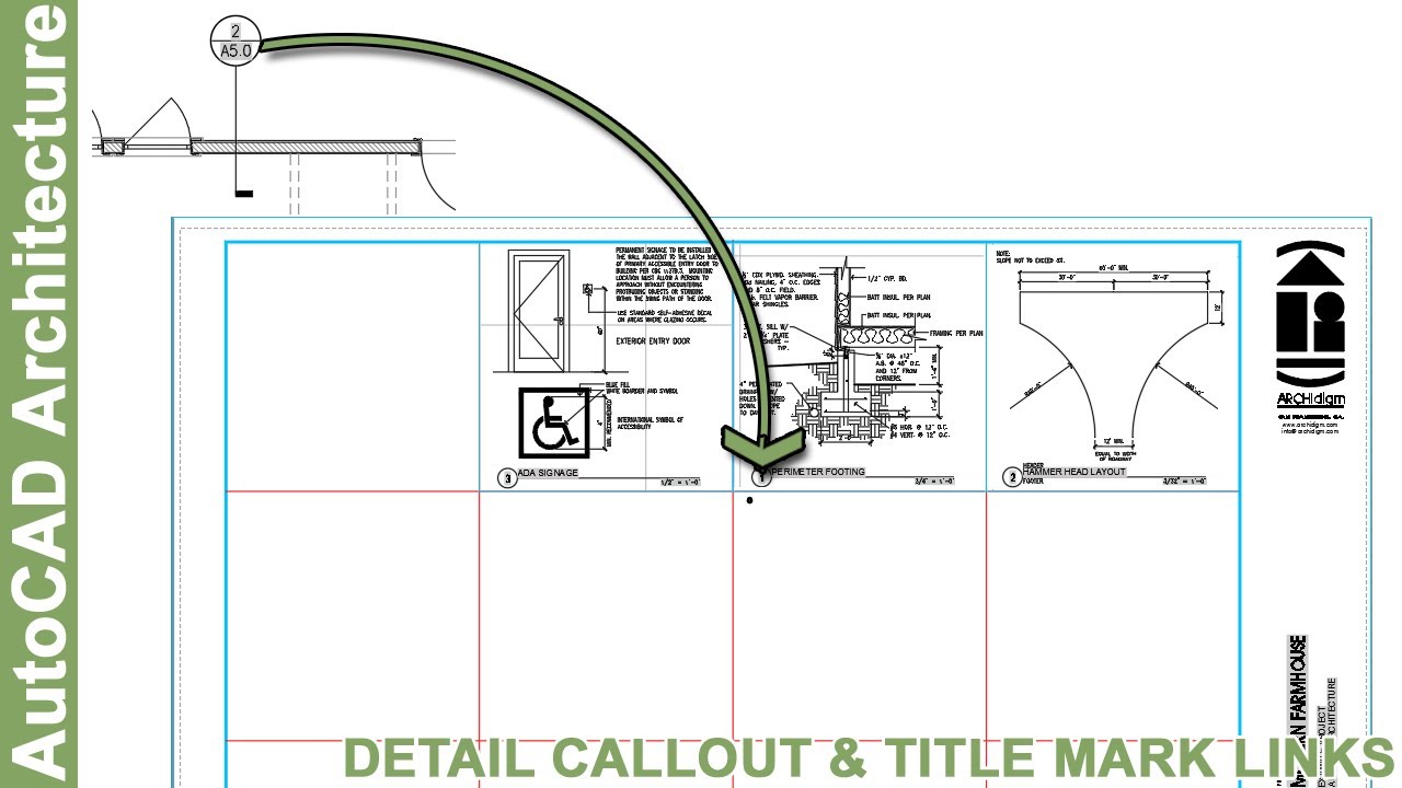 Detail Callout and Title Mark Links in AutoCAD Architecture