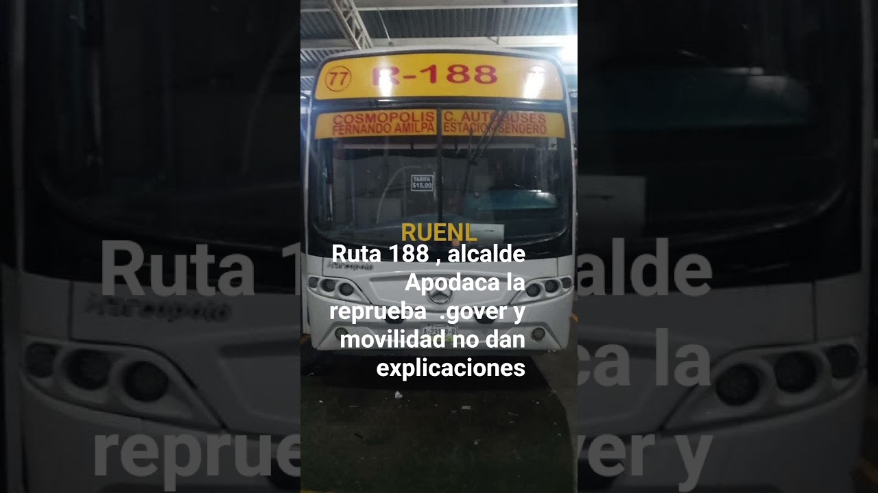 ruta 188  reprobada  movilidad de mal en peor #transmetro insuficiente