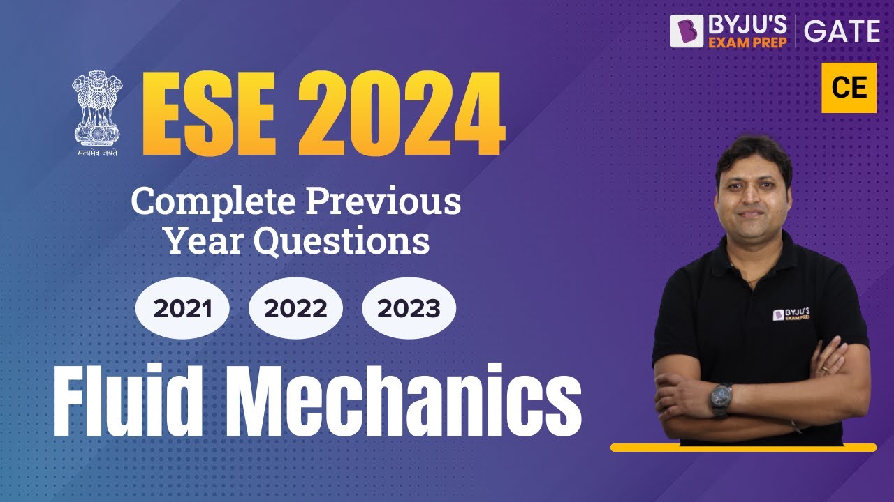 ESE 2024 | Civil Engineering | Fluid Mechanics Previous Year Questions | BYJU'S GATE