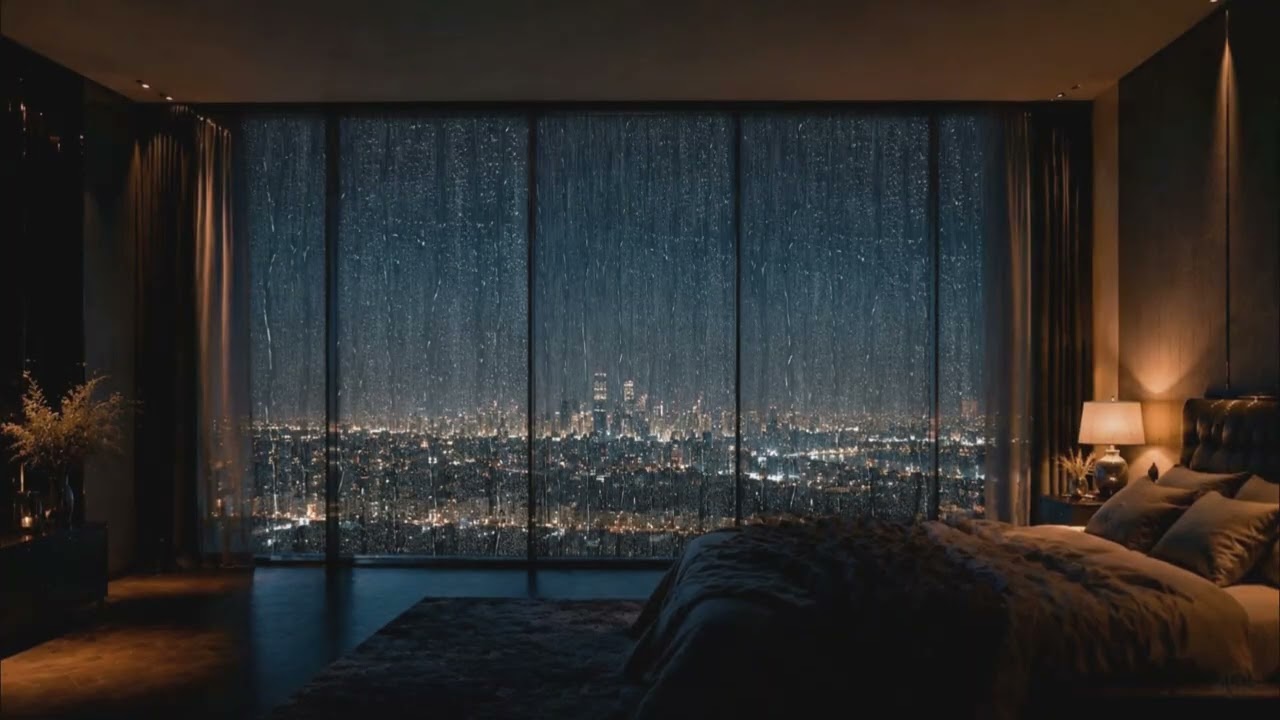 RainEcho Sleep 🌧️ The RainEcho Penthouse | 3H Rain Sounds for Deep Sleep & Cozy Night Ambience ASMR