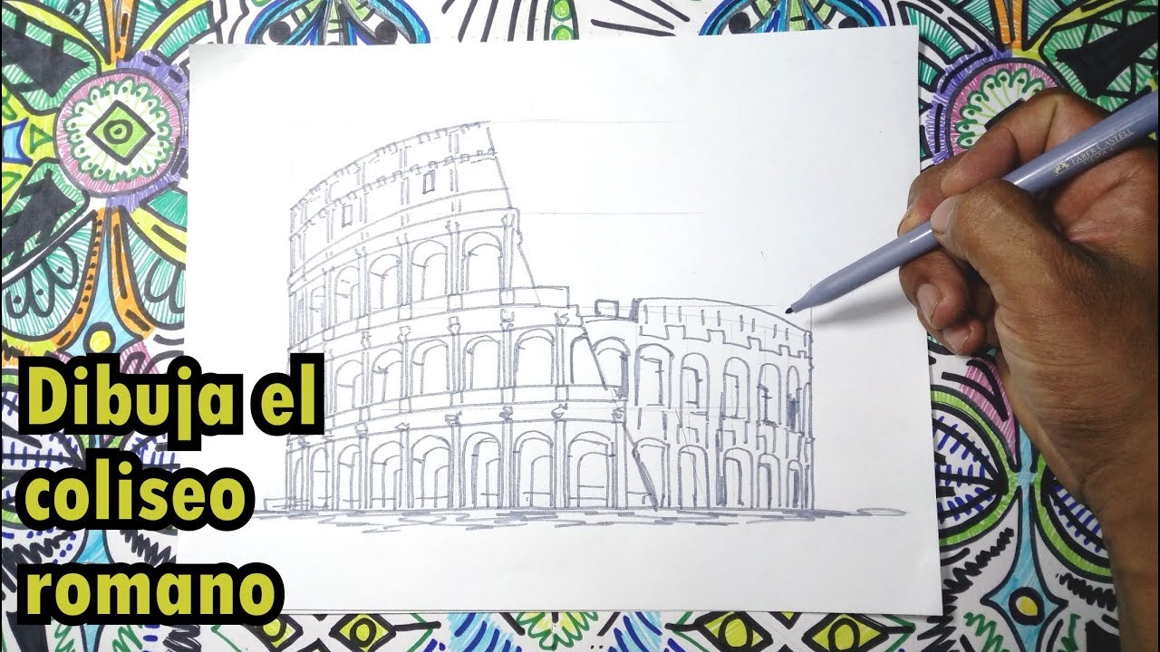 Dibuja el Coliseo Romano en Italia
