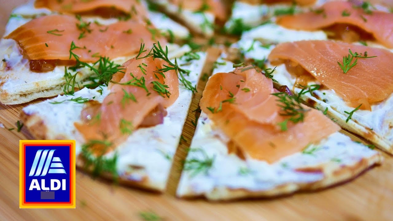 Smoked Salmon Pizza Bites Appetizer, Super Easy & Delicious  |   ALDI and a Garden