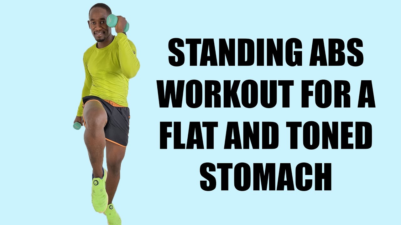 30 Minute Standing Abs Workout for Toned Stomach with Dumbbells