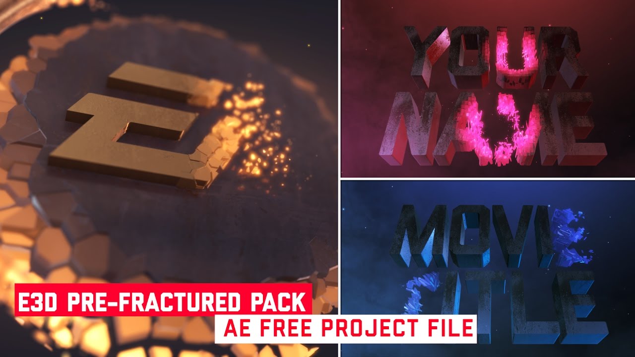 |Element 3D| Pre-Fractured object pack 100% Free |Tutorial|