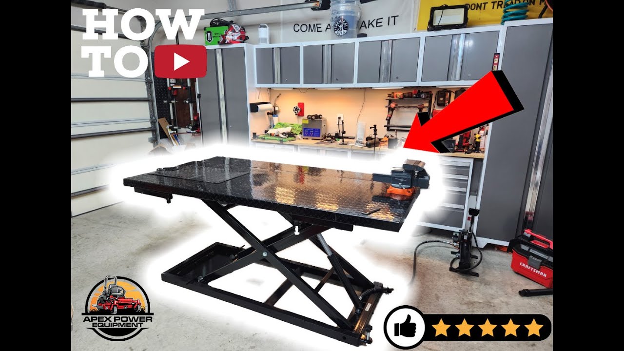 Black Widow Lift table for Mowers/Motorcycles/ATVs (Review and Install)