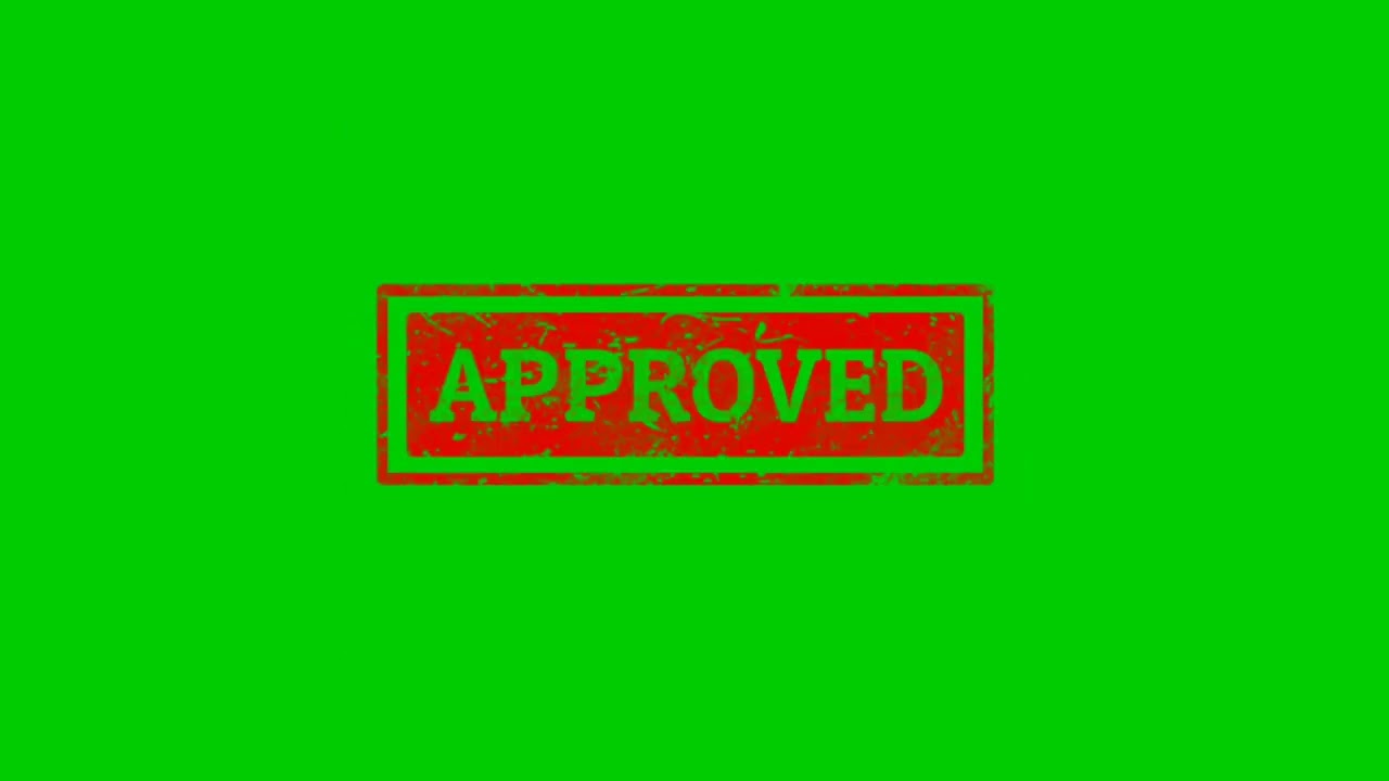 Approved Stamp Green Screen||     #GFX GREEN SCREEN