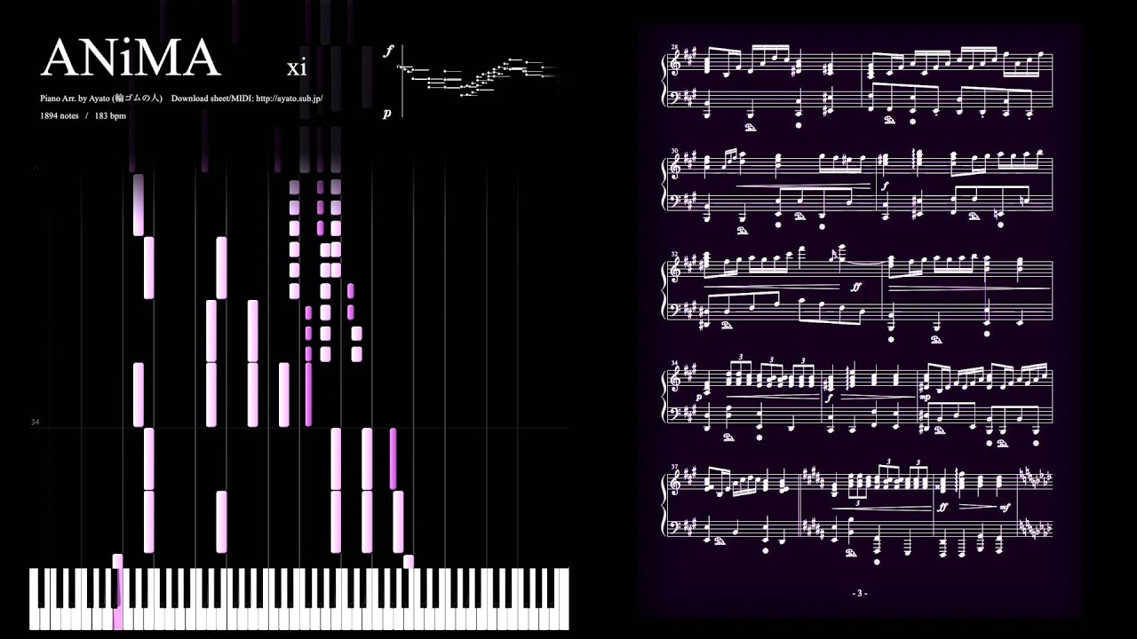 [Deemo 2.0] ANiMA / xi  (Piano Version) / ピアノ楽譜で ANiMA