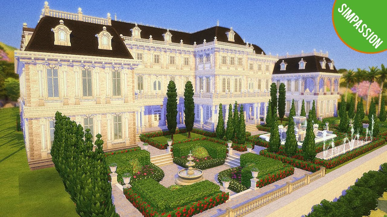 White Mansion│CC Free│The Sims 4│Speed Build│SIMPASSION